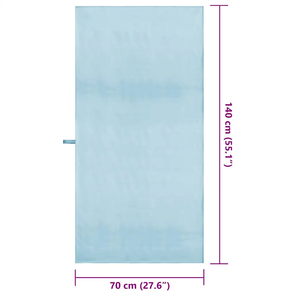Asciugamani Sportivi 2 pz | Teli per bagno Blu 140 x 70 cm