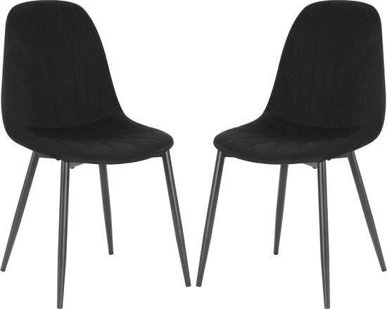 Set di 2 poltrone da pranzo in velluto - Poltrona da pranzo - Stil, ergonomico e comodo - Nero 

Modello: Kamyra 
Codice prodotto: 
Specifica: Ergonomico e comodo