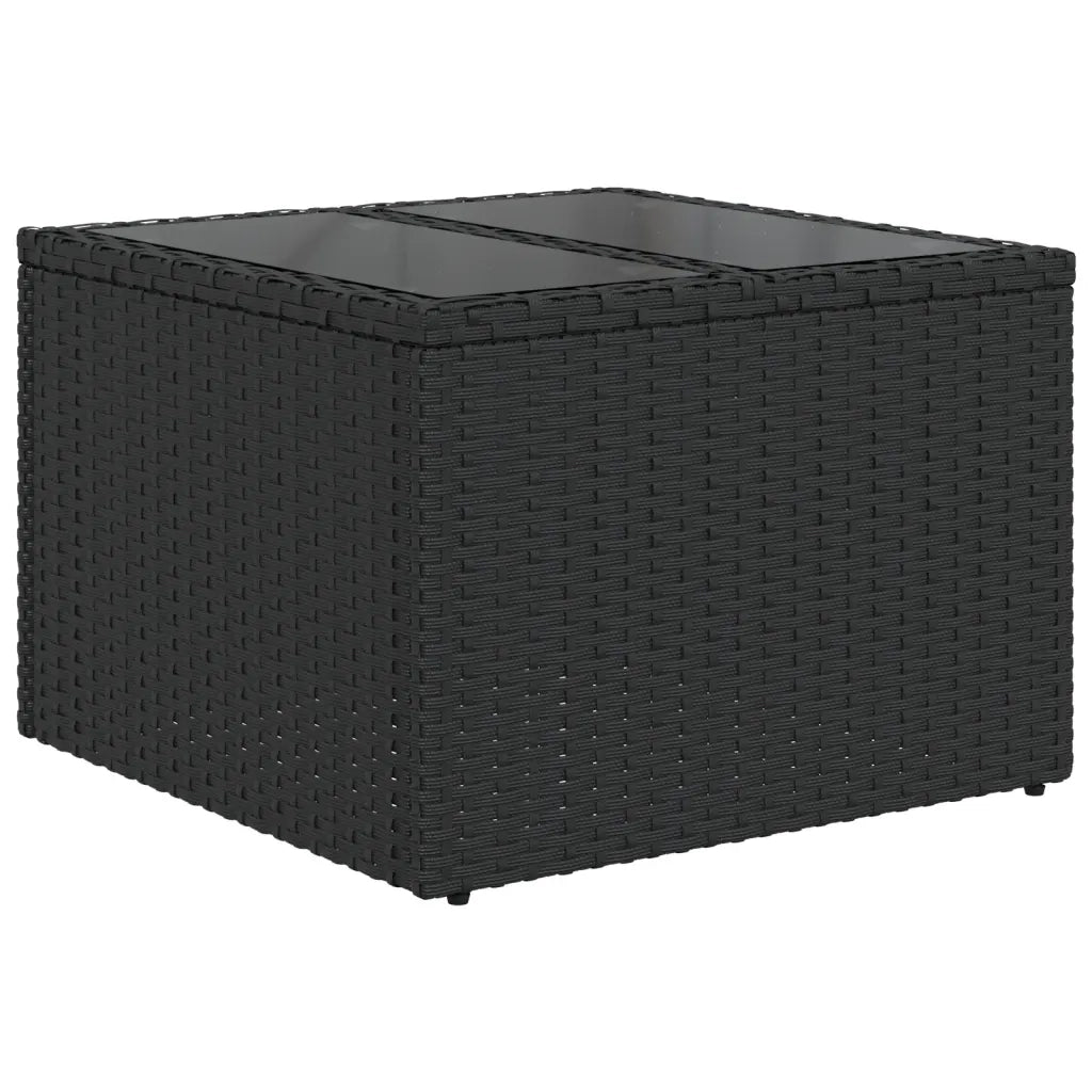 Set Divano da Giardino 6 pz con Cuscini Nero in Polyrattan 3218885