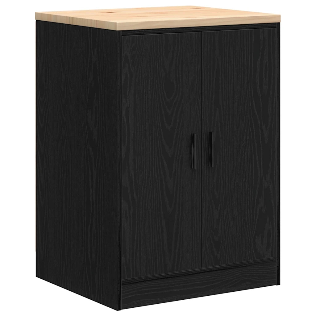 Armadi da Garage 2 pz Neri in Legno Multistrato 3328306