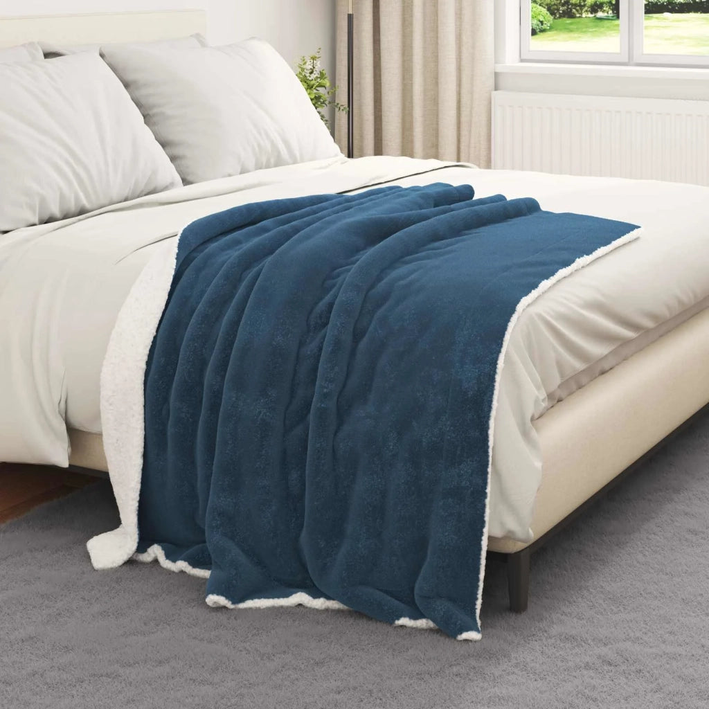 Coperta Blu navy 130 x 150 cm Panno 42016989