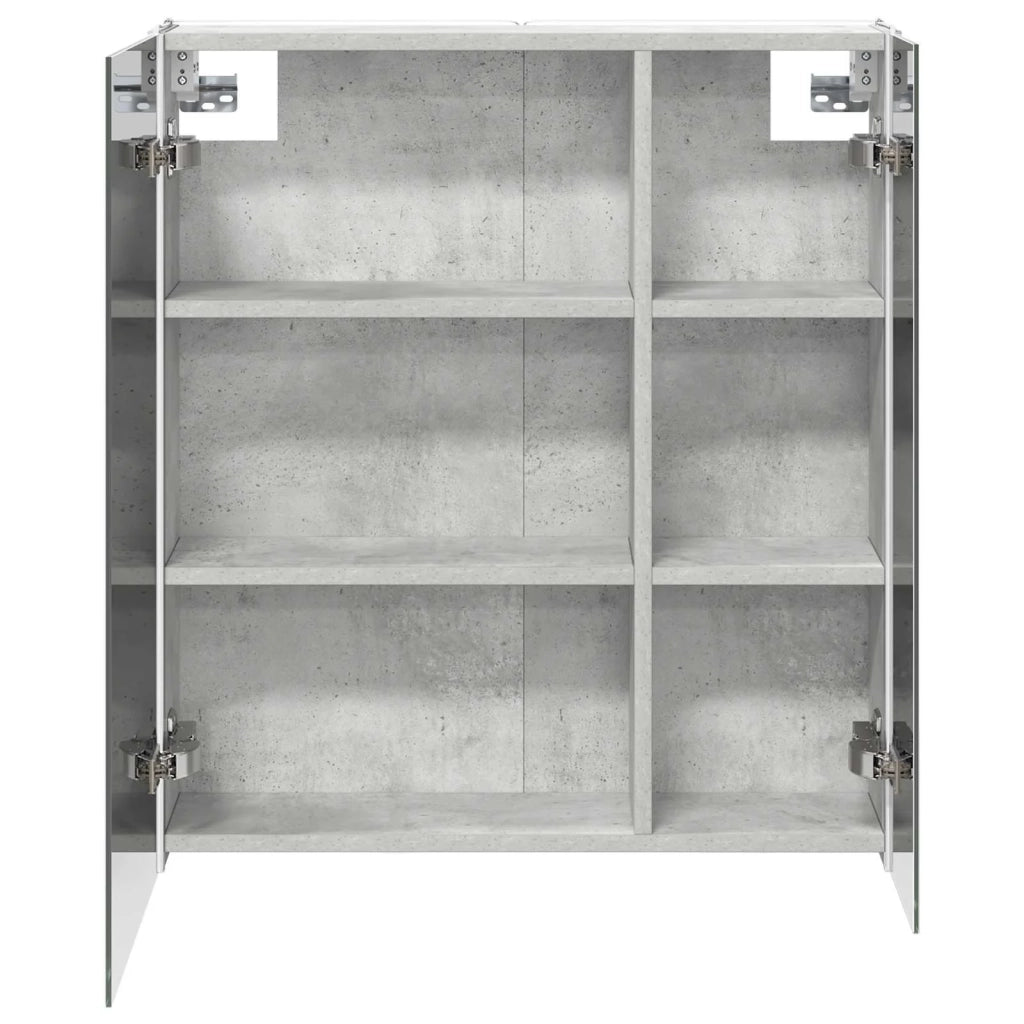 Mobiletto per specchio da bagno Grigio cemento 889242
