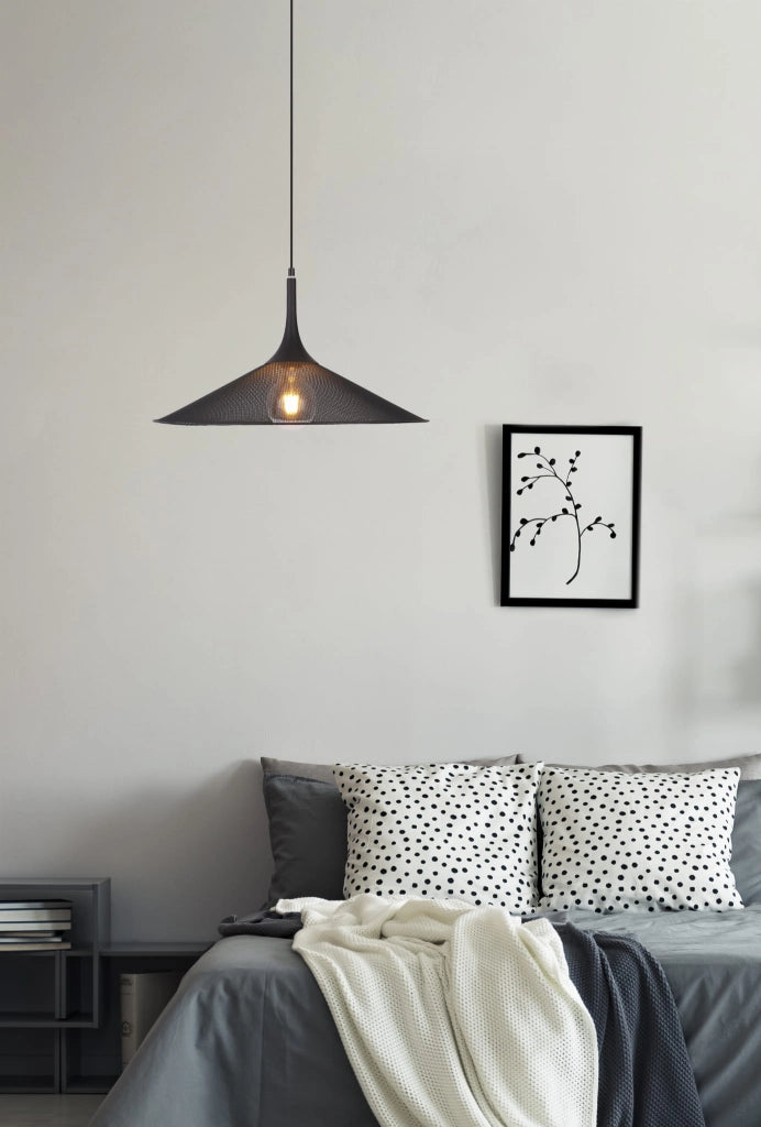 Lampada a sospensione Candellux Kiruna Ø50 nera E27