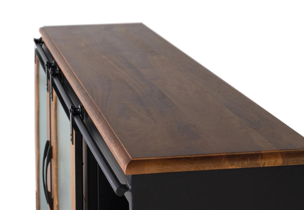 Credenza in massello di mango e metallo