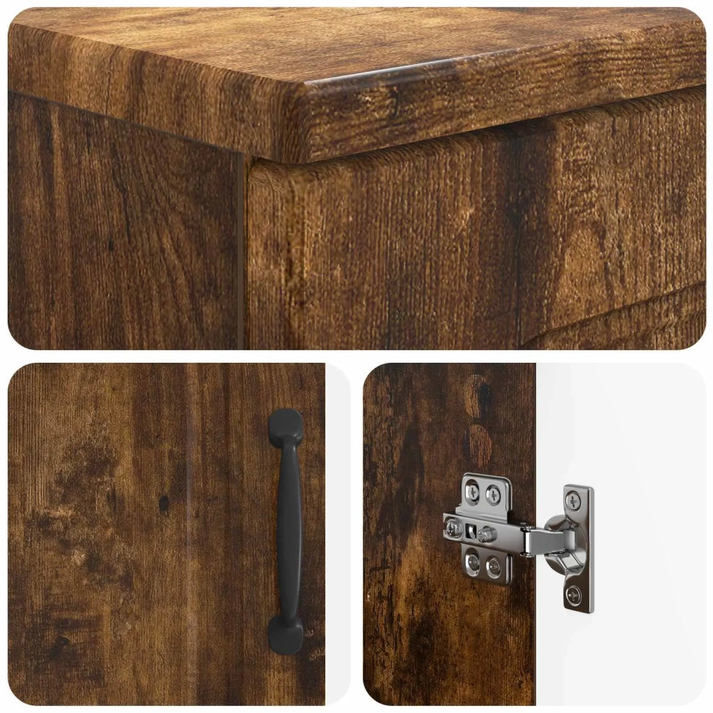 Armadio per Lavabo da Bagno UTRECHT Rovere Fumo 897670