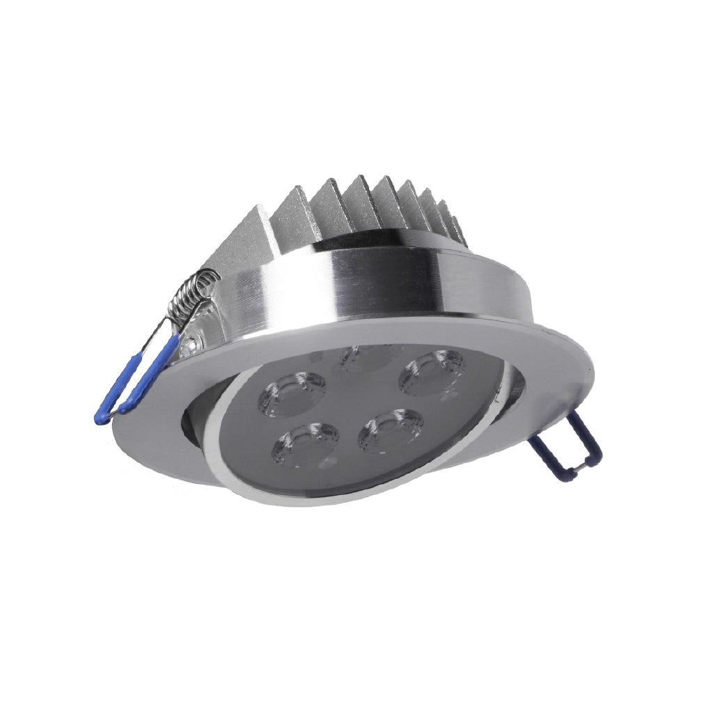 Faretto da incasso orientabile trasparente 5w 3000K luce calda