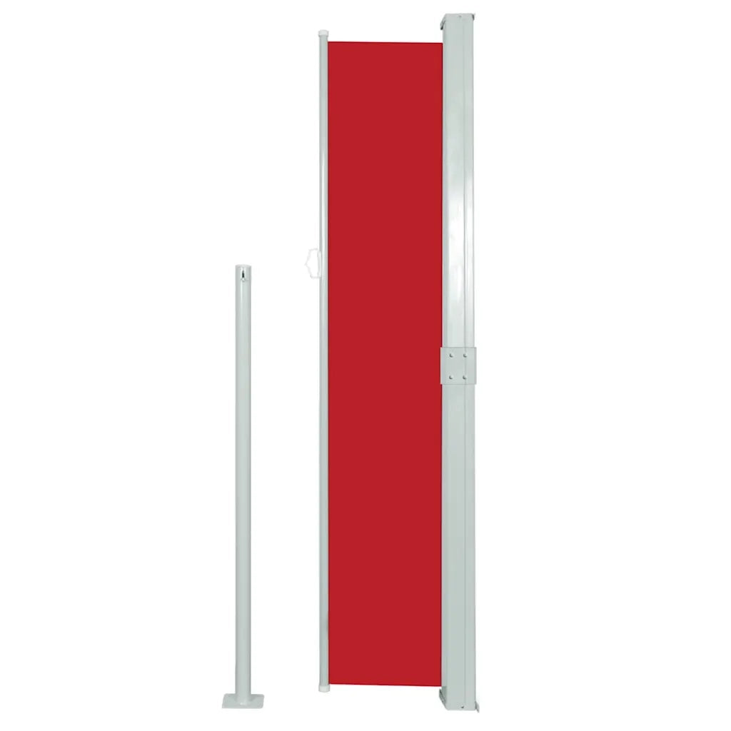 Tenda Laterale Retrattile per Patio 170x300 cm Rosso 48367