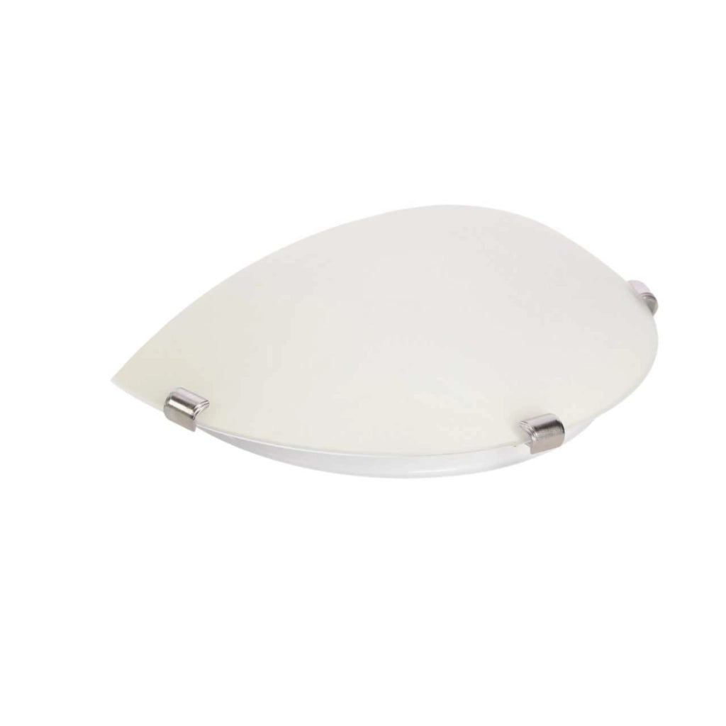 Plafoniera Candellux Sara 30 cm vetro bianco E27 cromo