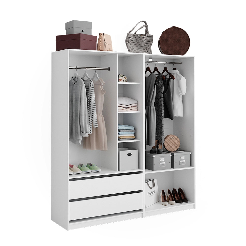 Vicco Armadio Bianco 180 x 200 cm Set di 2