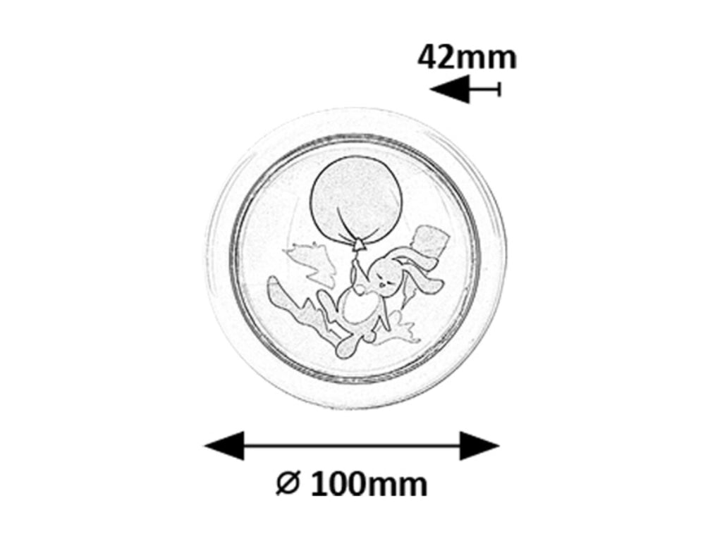 Luce notturna bimbi coniglietto Ø10 LED a pile Rabalux