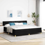 Letto a molle con materasso Nero 200 x 200 cm Tessuto 3341379