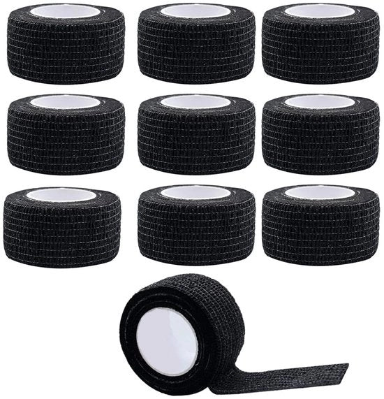Nastro di fissaggio per sport 2,5 cm x 4,5 m - Nastro adesivo per lesioni - Flessibile - Autoadesivo - Nastro per fissaggio - Adatto per dita/polso - Nastro per sport