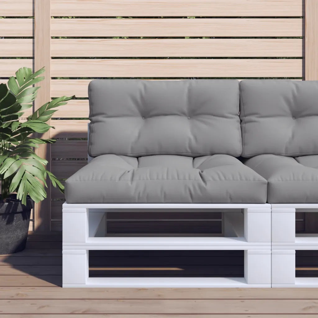 Cuscini per Pallet 2 pz Grigi in Tessuto 360690