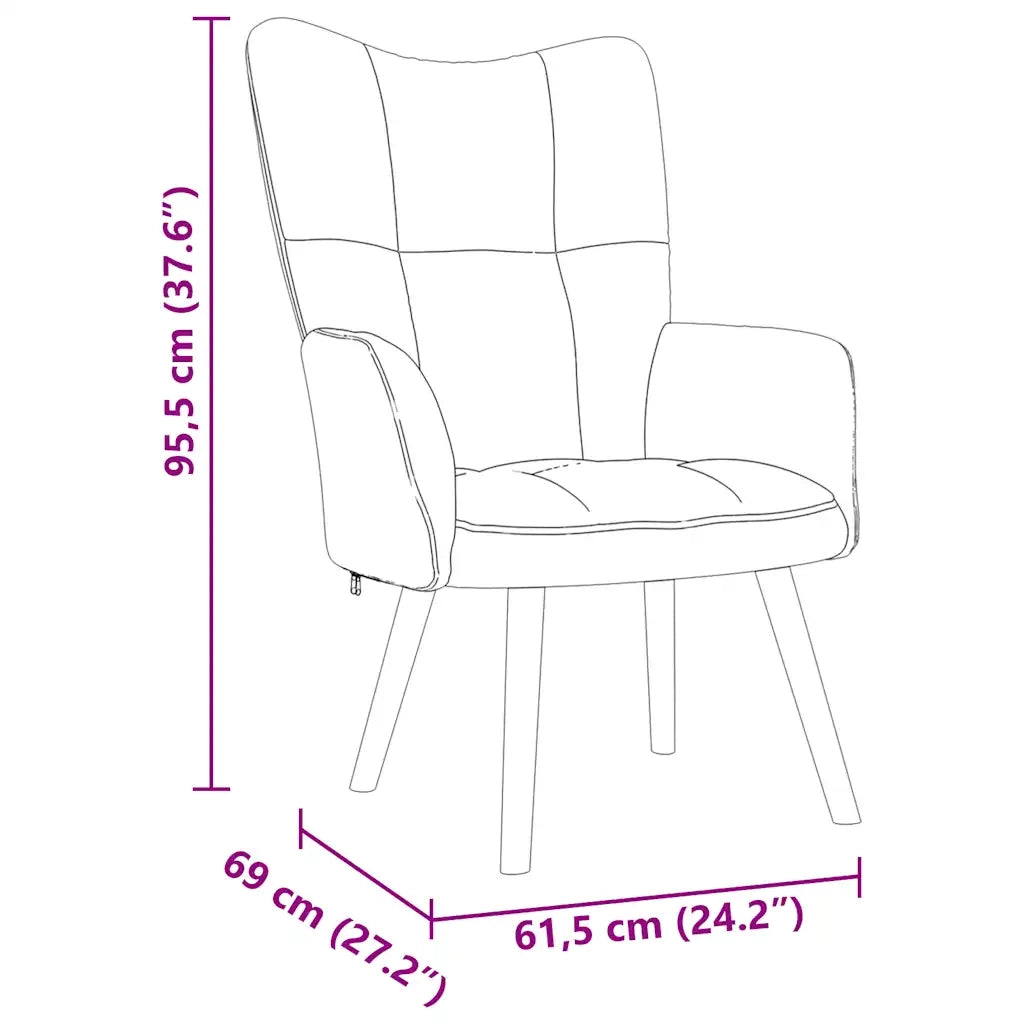 Sedia Relax Grigio Chiaro in Tessuto 4016767