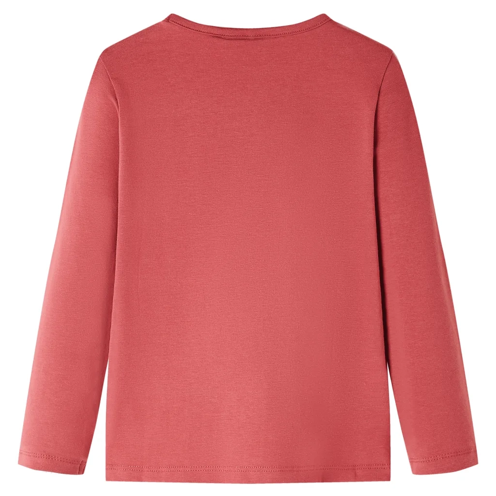 Maglietta per Bambini Maniche Lunghe Rosa Bruciato 128