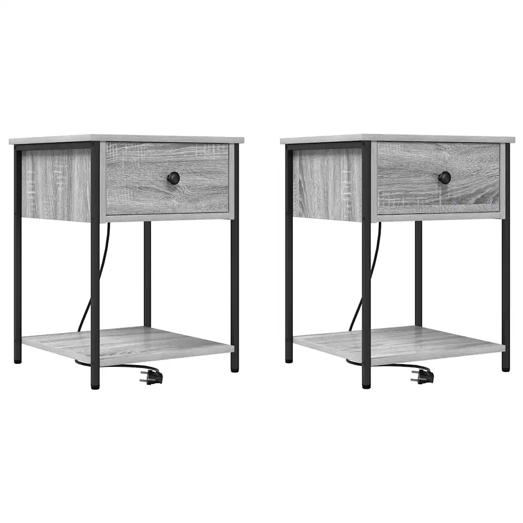 Armadio da Notte 2 pcs Grigio Sonoma 42 x 41 x 56 cm 859427