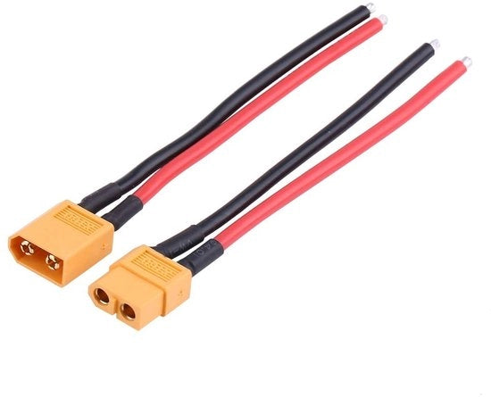 Adattatore XT60 - 2 pezzi - Duraturo - Silicone - Accessori RC - Adatto per uso hobby - 14 AWG