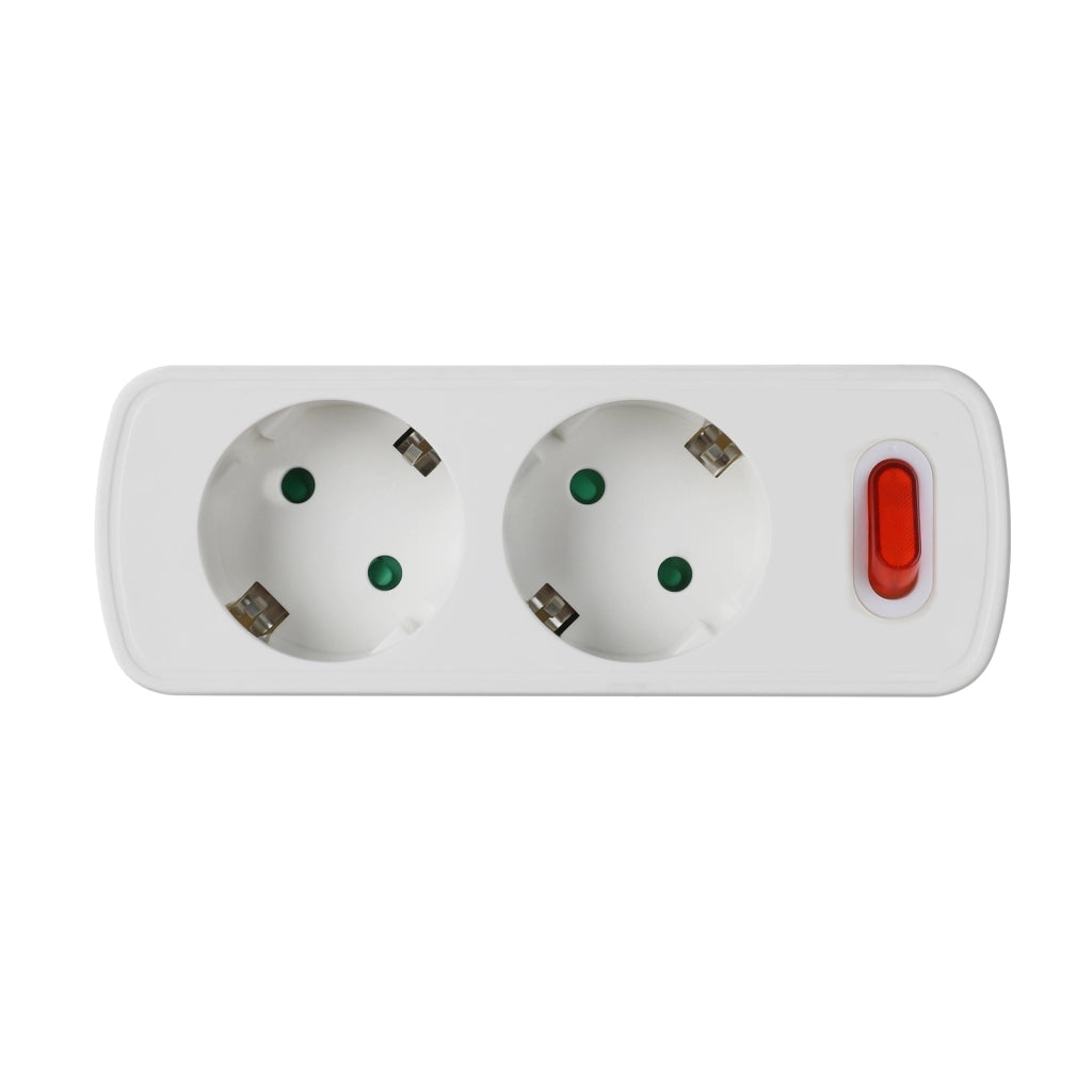 Adattatore Presa Elettrica 2 Prese ¨C Minimal ¨C Bianco