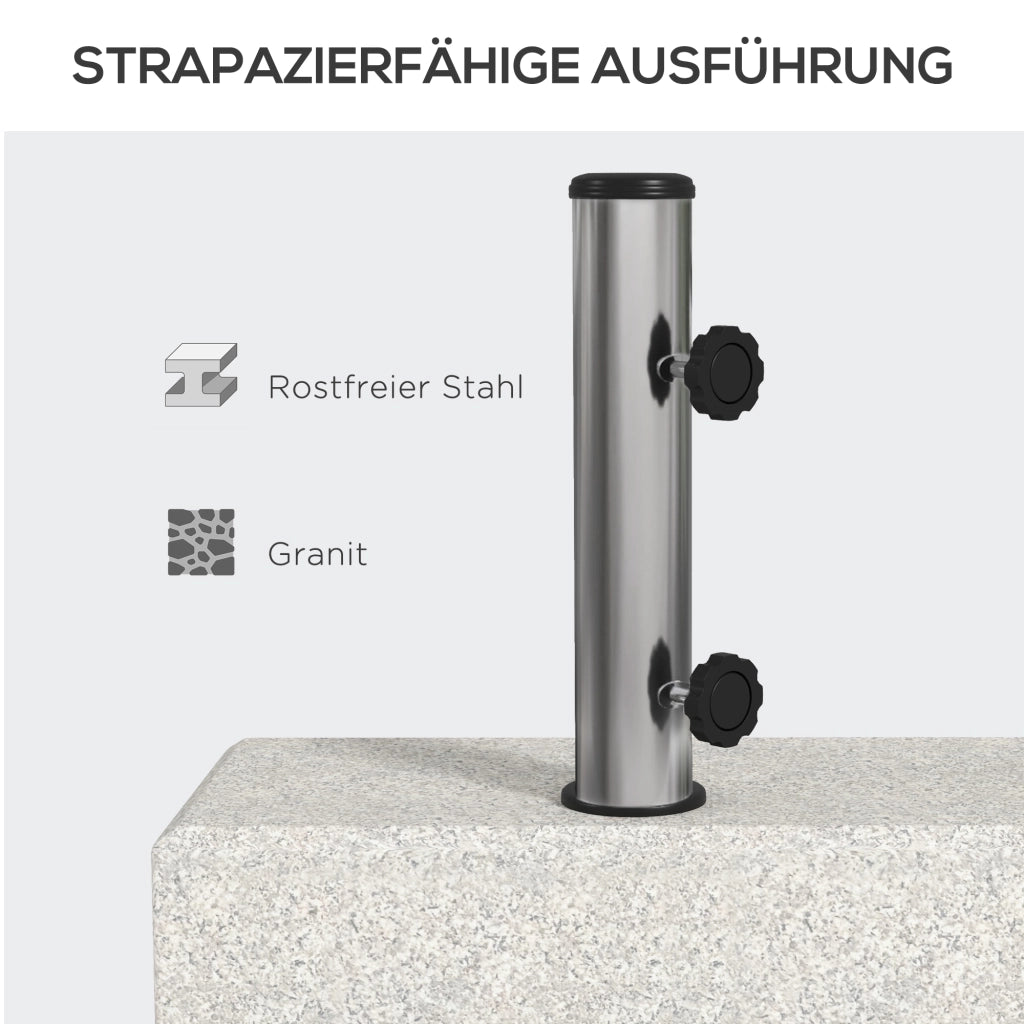 Base per ombrellone in granito 25 kg ¨C Minimal ¨C Grigio ?32/38/48 mm