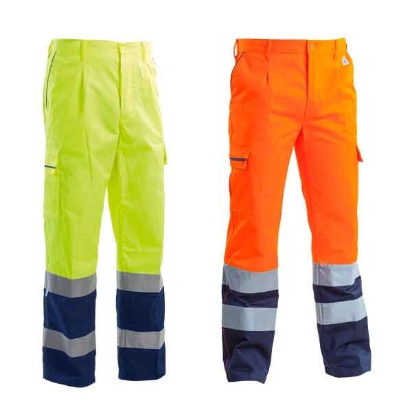 PANTALONE ALTA VISIBILITA' BICOLORE Tg. XXL - Colore Arancio/Blu