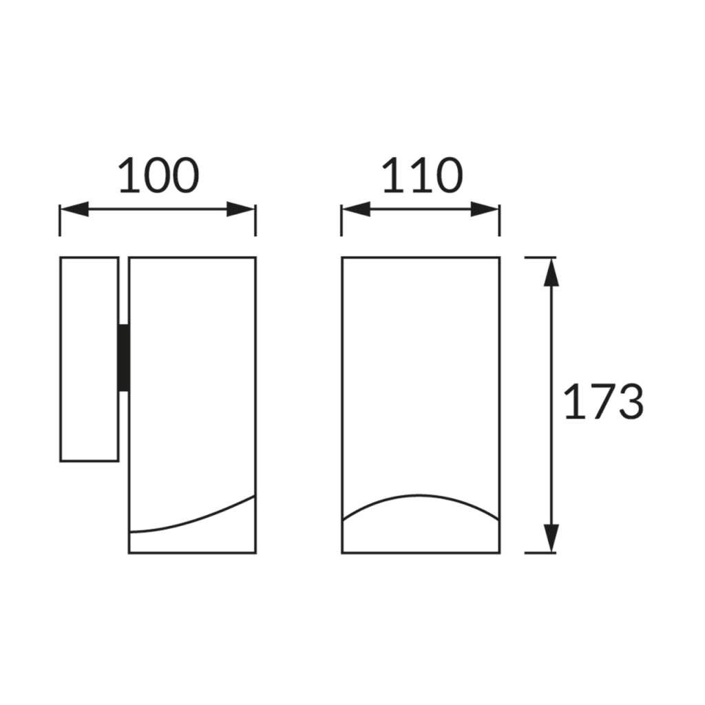 Applique esterna grigia tubolare GU10 IP54 Struhm Kasjan