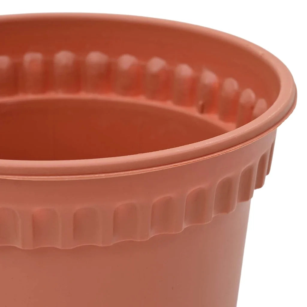 Vasi per Piante 6 pcs Rosso Mattone Ø 15 x 12 cm Plastica 3403255