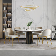 Sedia moderna 4 pezzi - Zephmum - Regolabile, gambe inclinate, beige