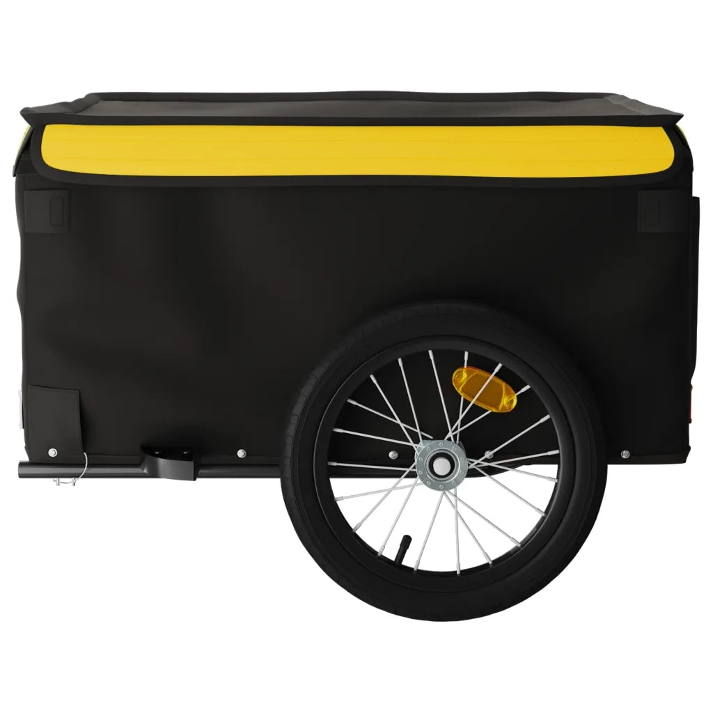 Rimorchio da Bici Nero e Giallo 45 kg in Ferro CFW6908556