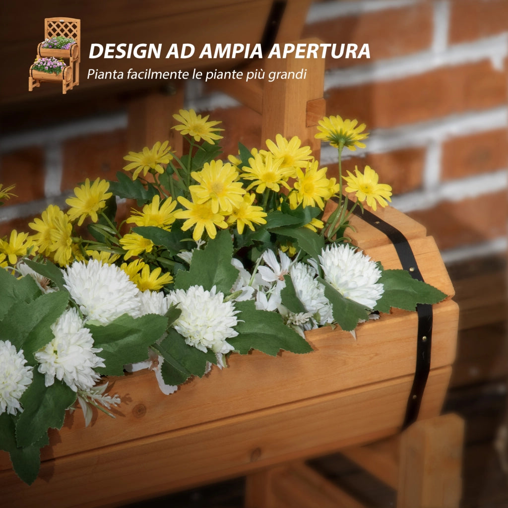 Fioriera Verticale da Giardino ¨C Xylo ¨C Legno Abete 45x45x180cm