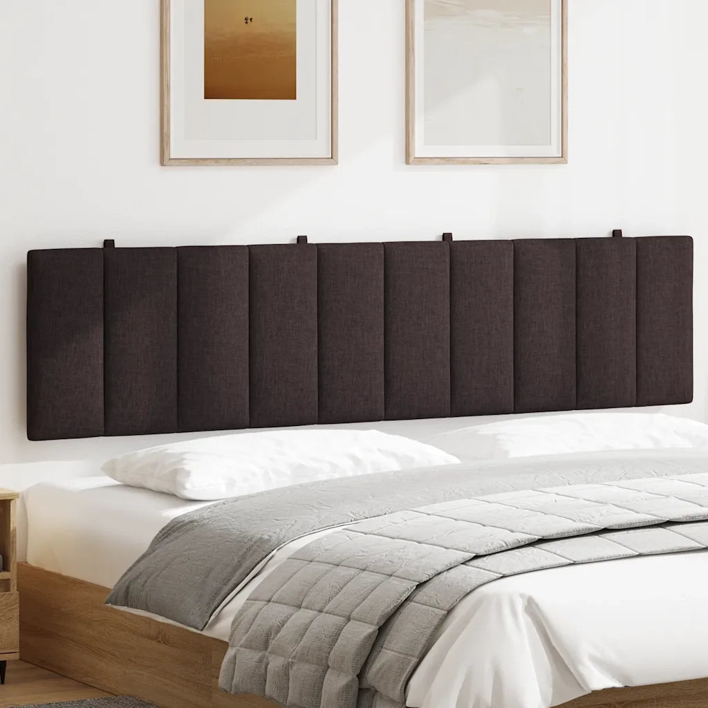 Cuscino Testiera Hanko Marrone Scuro 200 cm in Tessuto 4019187