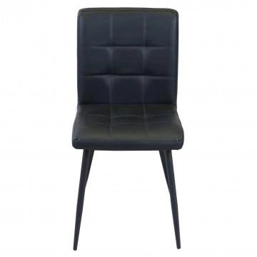 POLTRONA ROSALYN REALIZZATA CON SEDUTA IN ECOPELLE 47,5 X 59 X 81CM NERO OKX