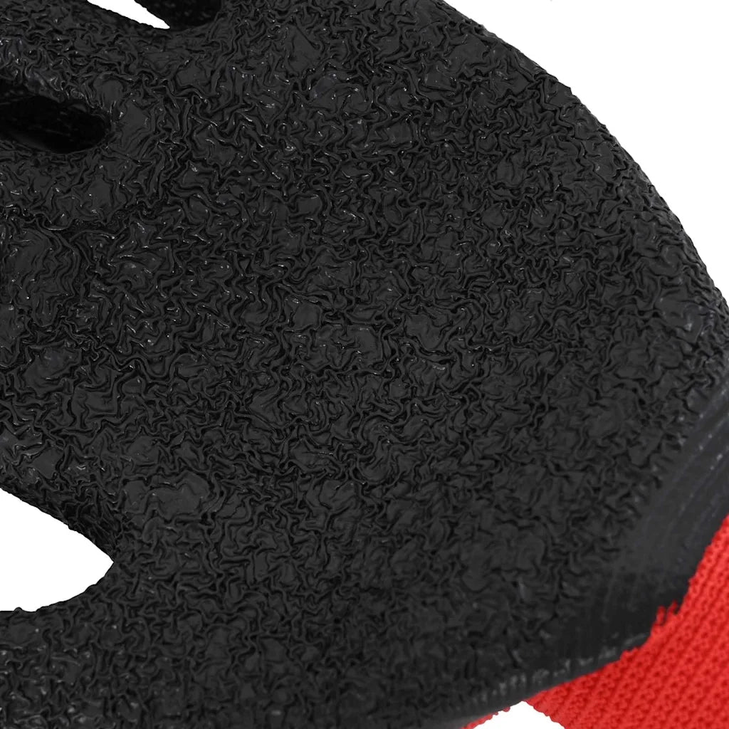 Guanti da Lavoro 12 pcs Rosso e Nero 7 / S 42020676