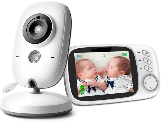 Baby Monitor con Camera - 750mAh Li-polimero - Audio a Due Vie - Visione Notturna - CMOS - 2.4G - Display LCD da 3.2 Pollici - 320 x 240 Pxl - Bianco