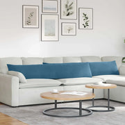 Cuscini da Divano 2 pz-Set di 2 Cuscini per Sofa Blu 200 x 40 cm Tessuto in Cords 730919