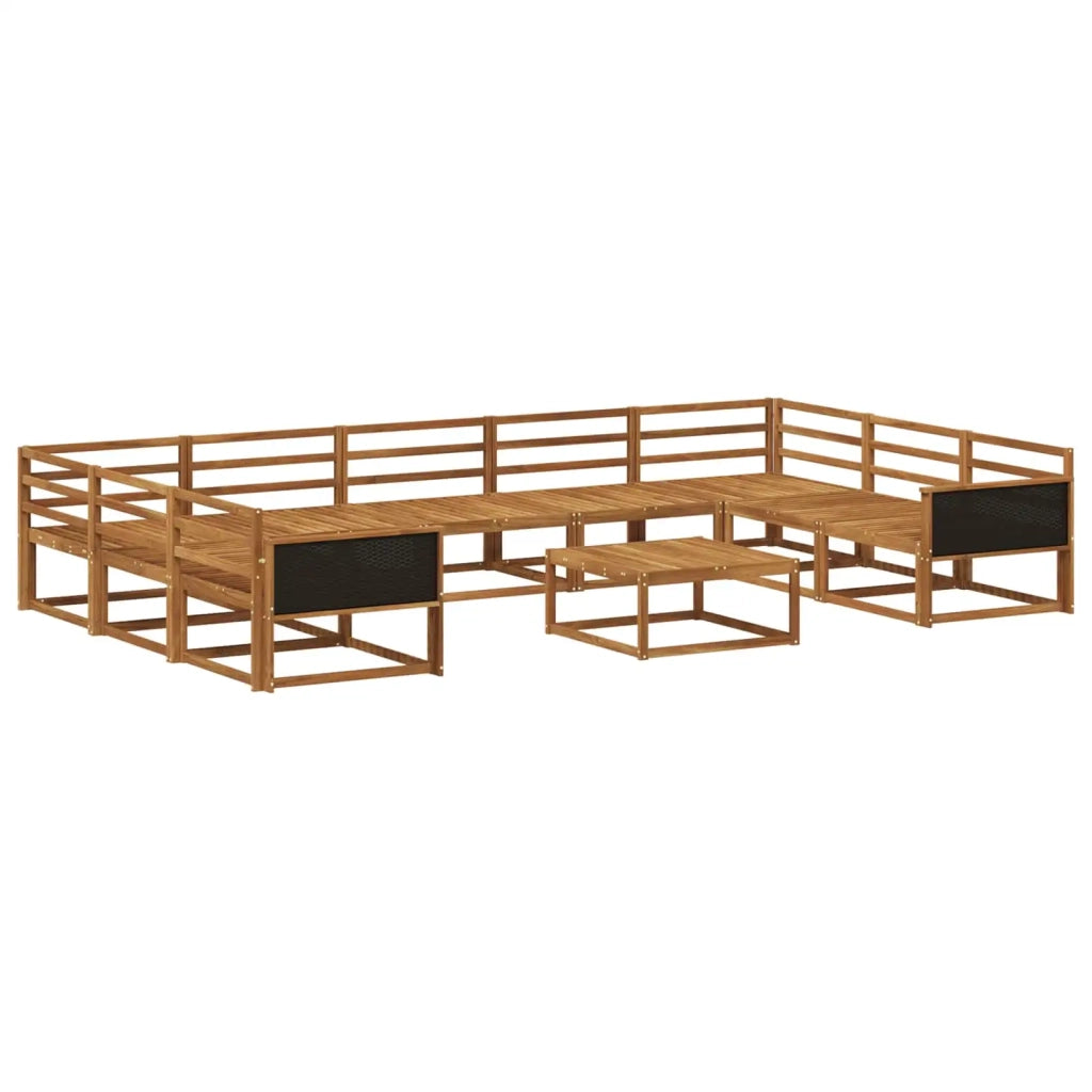 Set di divani da esterno 10 pcs Naturale