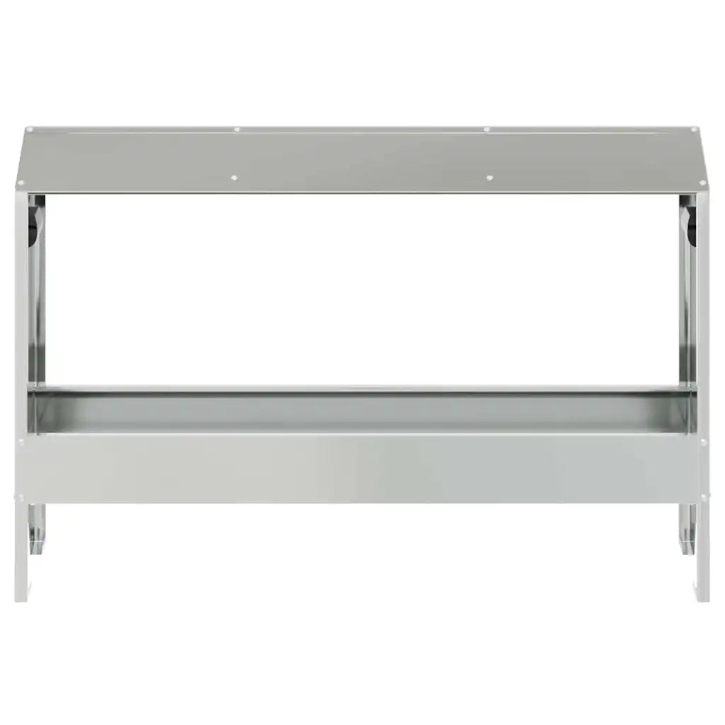 Mangiatoia per polli Argento 81 x 32 x 53,5 cm Acciaio zincato 874620