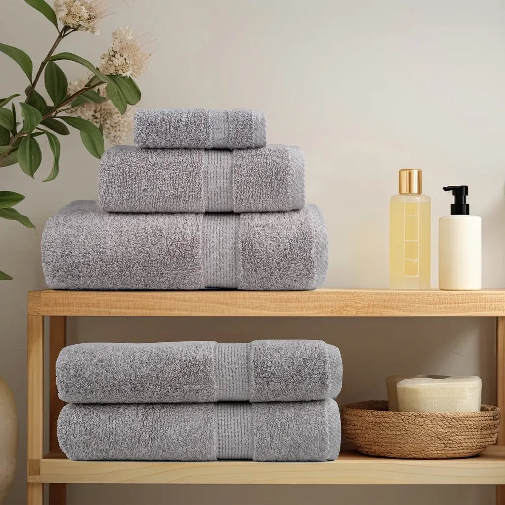 Asciugamani per ospiti Premium SOLUND 4 pz Grigio 30x50 cm 600 g/m² 137303