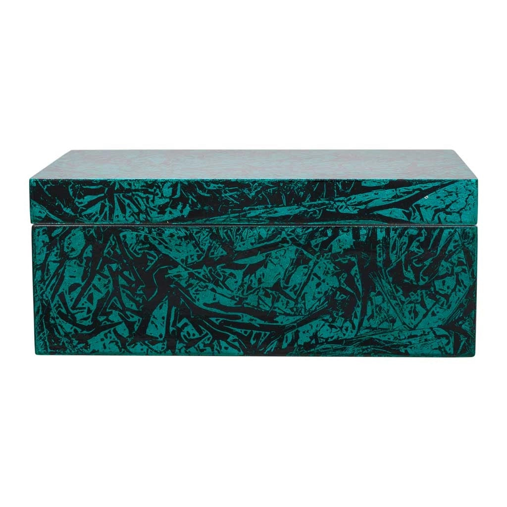 Scatola in ceramica blu 20x12x8h