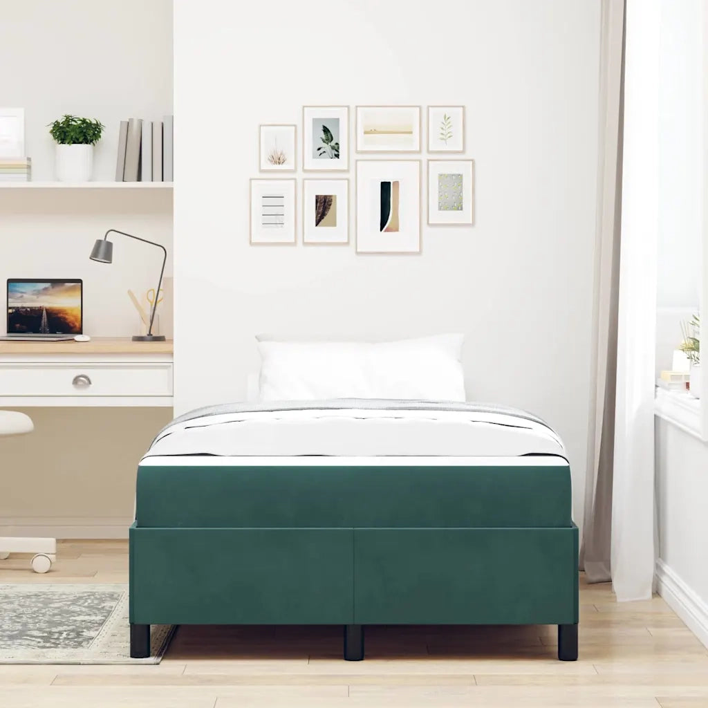 Struttura del letto-Giroletto Verde Scuro 120 x 200 cm Tessuto 827330