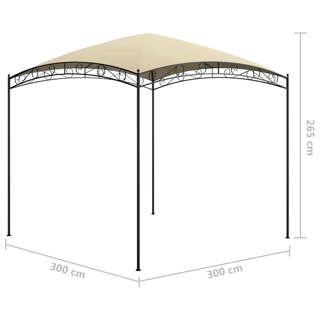 Gazebo | Pergolato 3x3x2,65 m Crema 180 g/m2