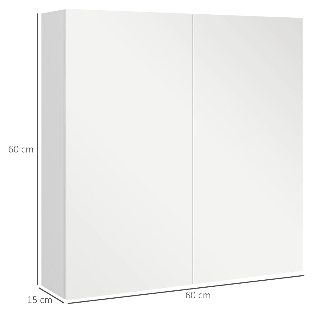 Armadio da bagno con specchio ¨C Minimal ¨C 60x15x60 cm bianco