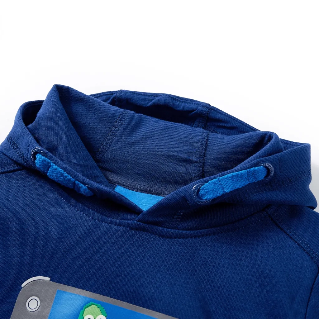 Felpa con Cappuccio per Bambini Blu Scuro 116