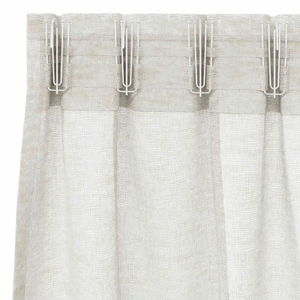 Tenda in Velo con tende 2 pcs Crema 225 x 140 cm Poliestere 4108014