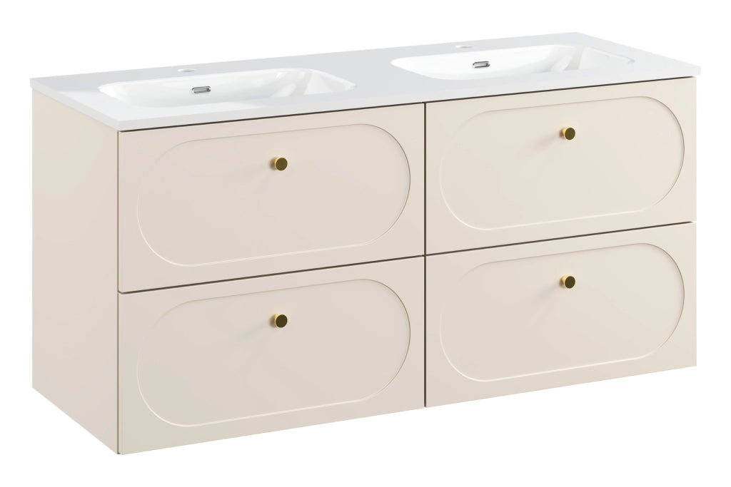 Set mobili bagno 120 cm con lavabo per mobile FLY Donna Sand 120 cm