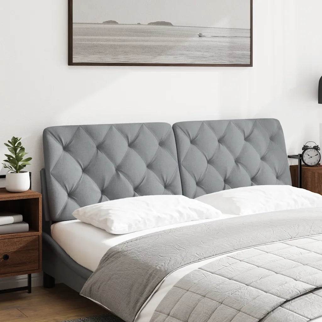 Cuscino Testiera Grigio Chiaro 160 cm in Tessuto 4019226