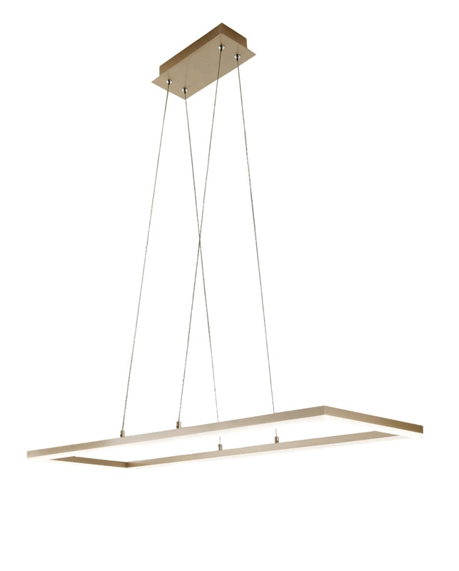 Plafoniera Bard a sospensione a led 52W 3394-45-225 Oro Opaco  Fabas Luce