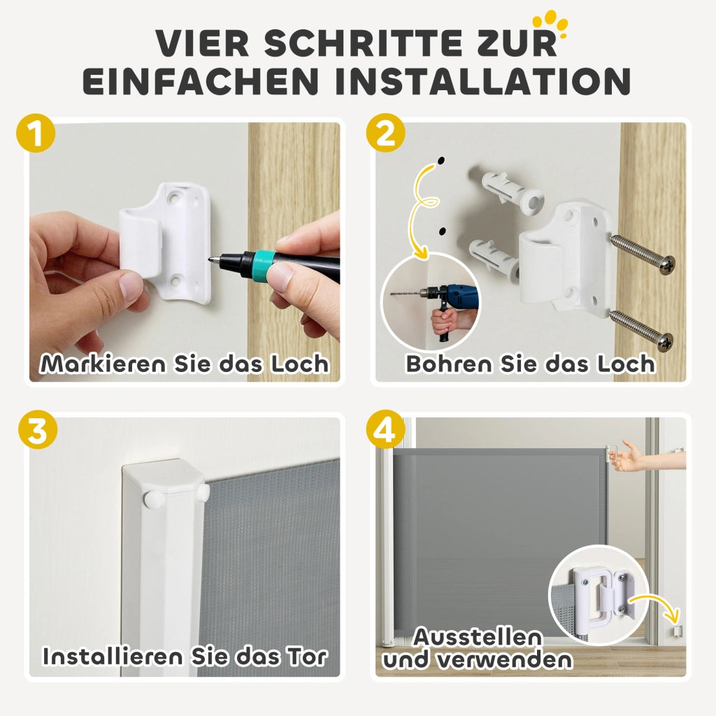 Cancello di sicurezza per scale ¨C Minimal ¨C Grigio metallo plastica