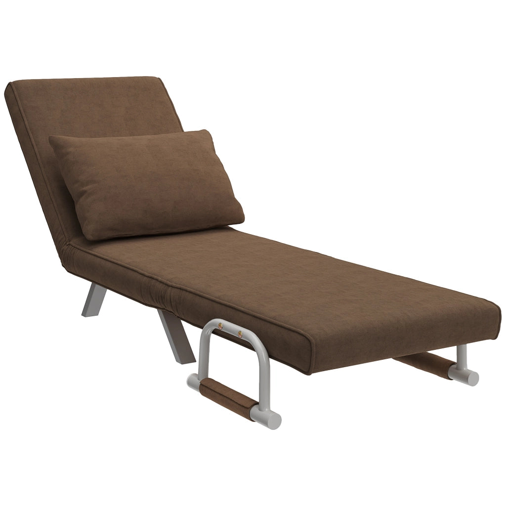 Poltrona letto ¨C Minimal ¨C Marrone, imbottito, con cuscino