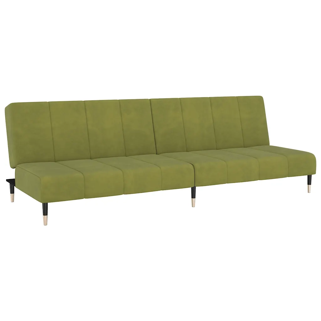 Divano Letto a 2 Posti-Sofa Letto 2 Posti-Daybed Verde Chiaro in Velluto 268788