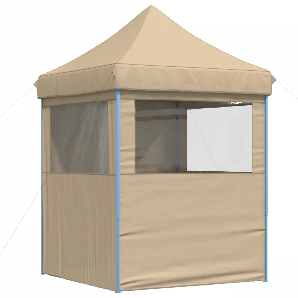 Tendone per Feste Pieghevole Pop-Up con 4 Pareti Beige 4004999